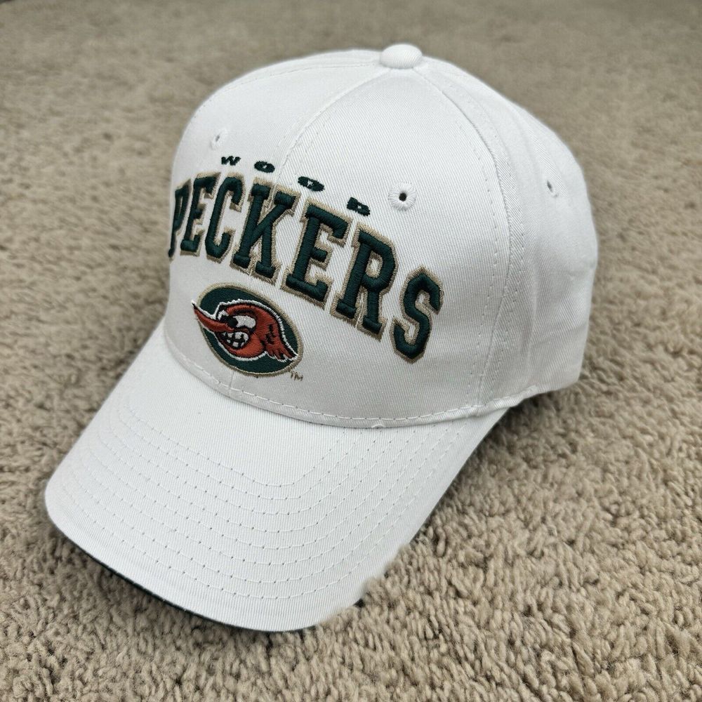 Woodbridge Woodpeckers FC Hat Zephyr Snapback White Green Arch Over Logo Cap NWT